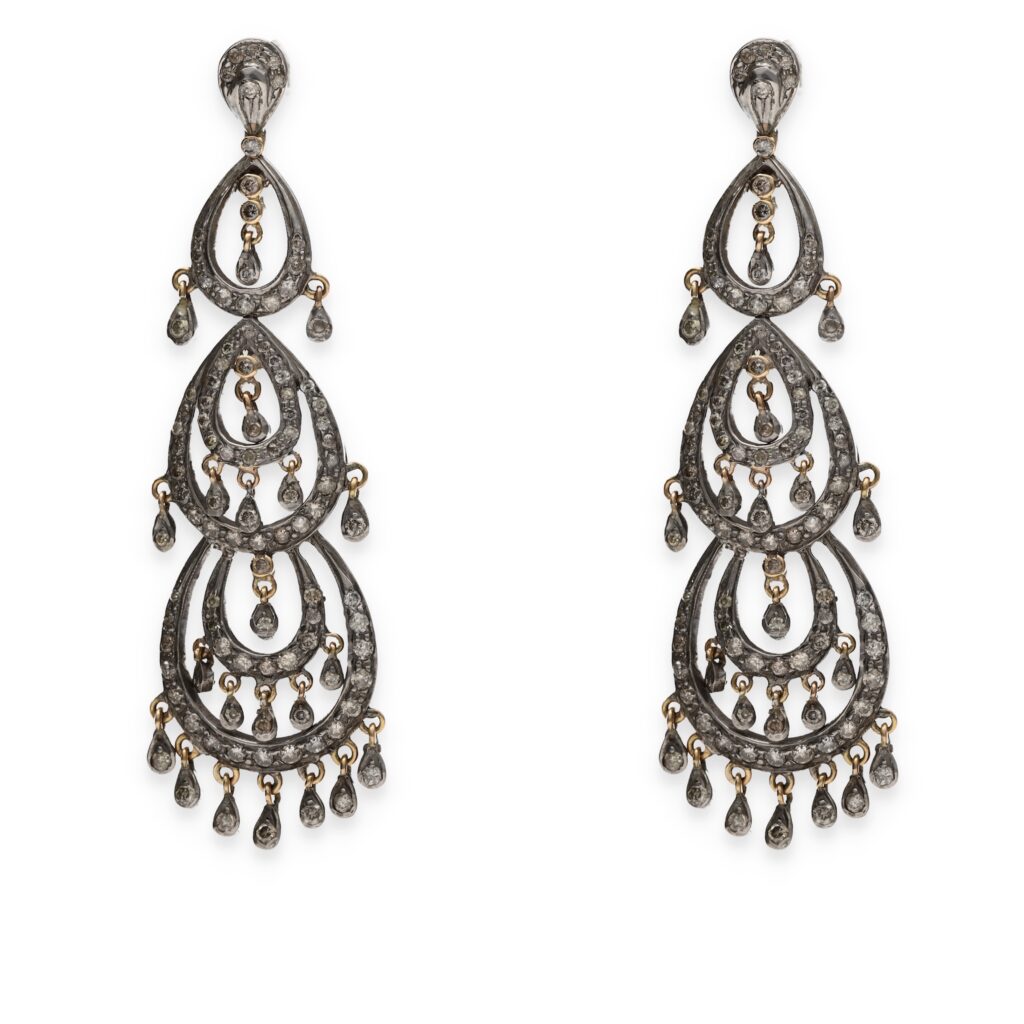 Boucles d’oreilles girandoles en or 14k