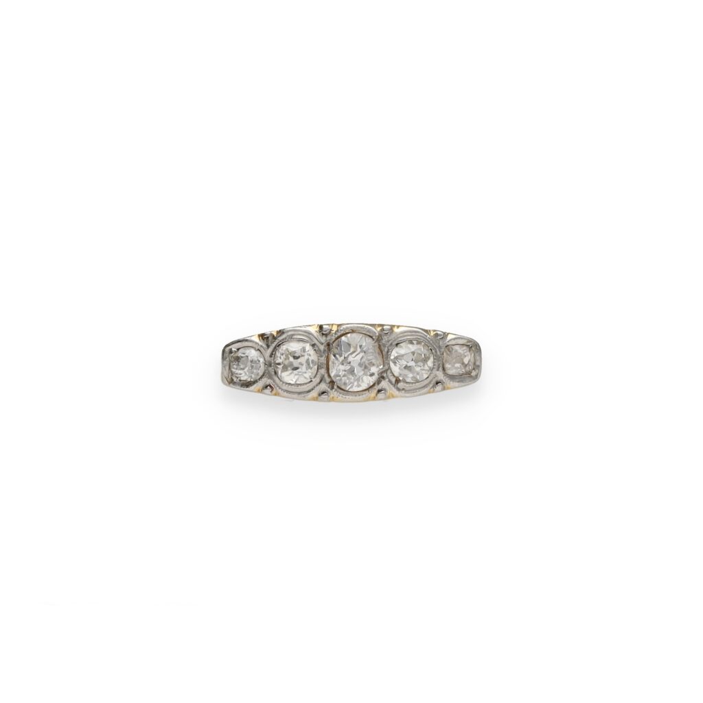 Bague jarretière diamants