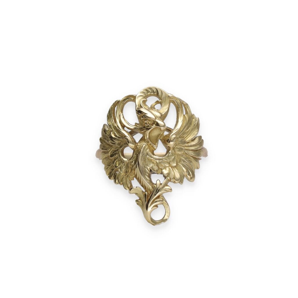 Bague chimère en or jaune