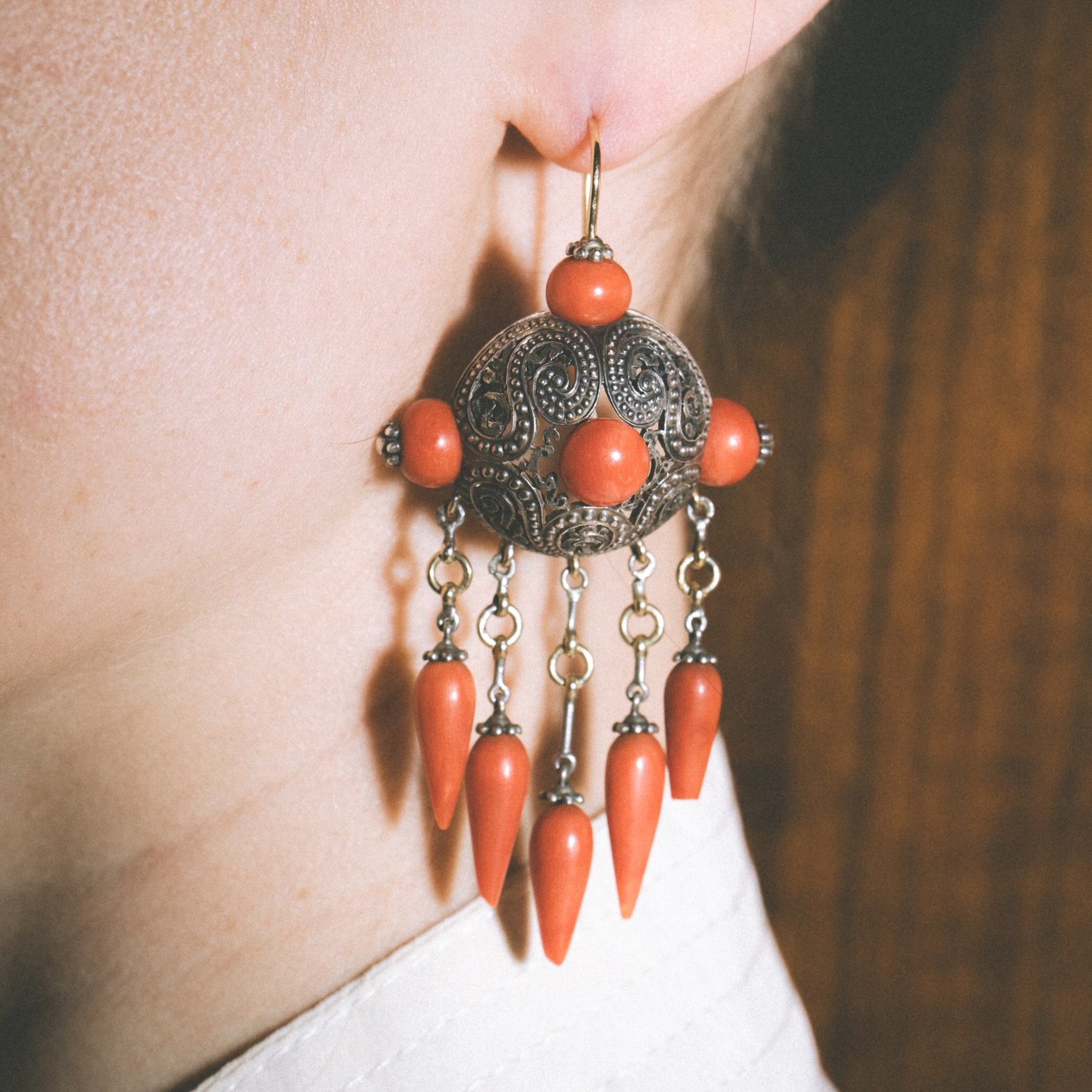 Parure corail en argent – Image 3