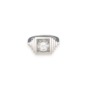 Bague diamant style Art Déco