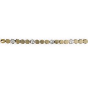Bracelet en or jaune et blanc sertis de 16 diamants
