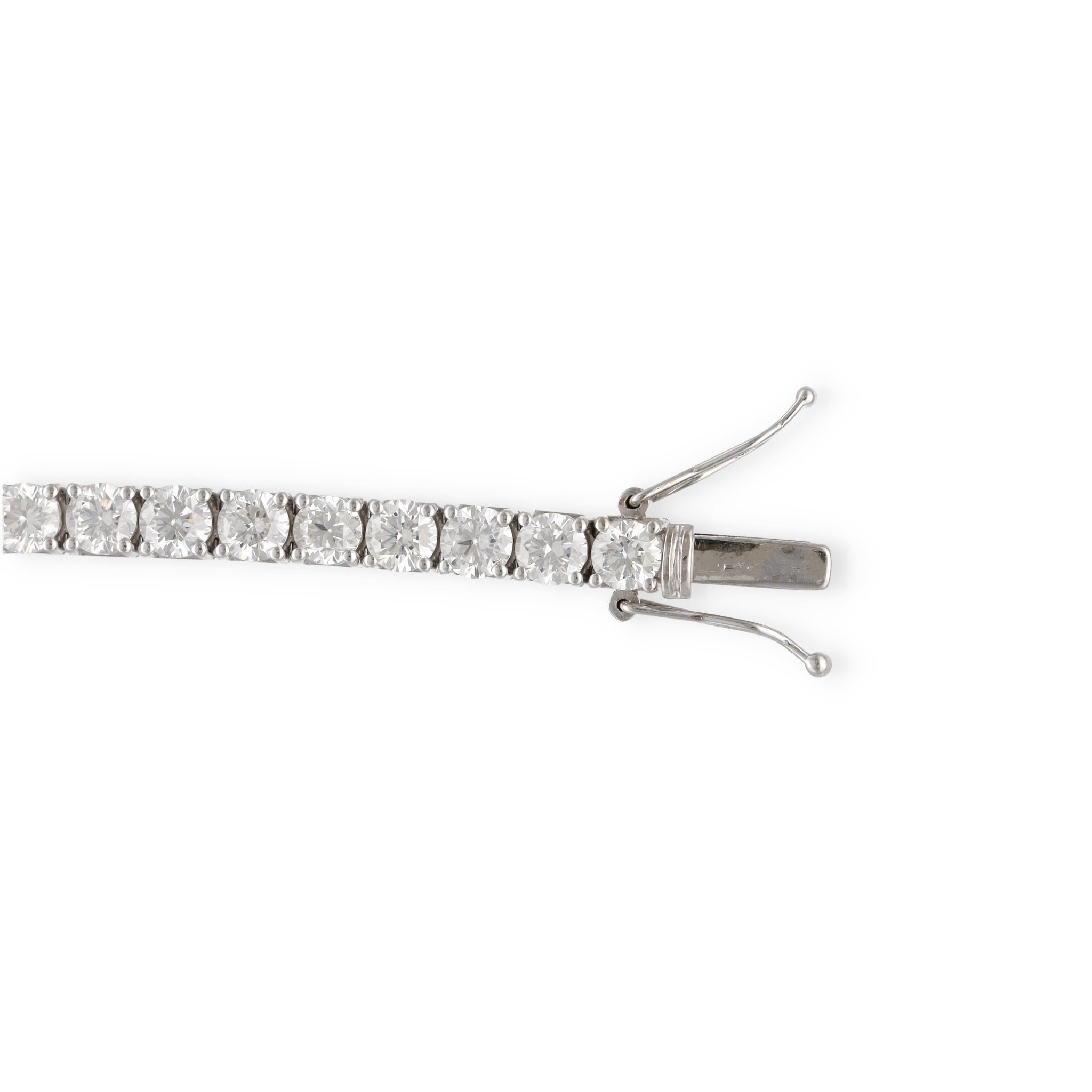 Bracelet rivière de diamants en or blanc – Image 3