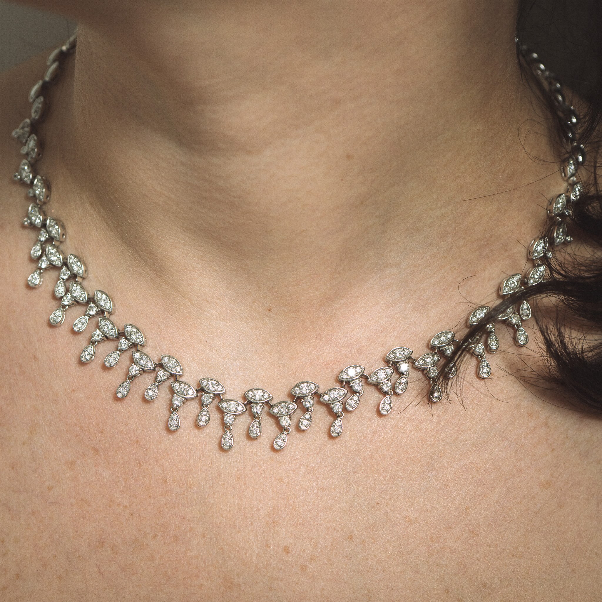 Collier draperie en diamants – Image 4