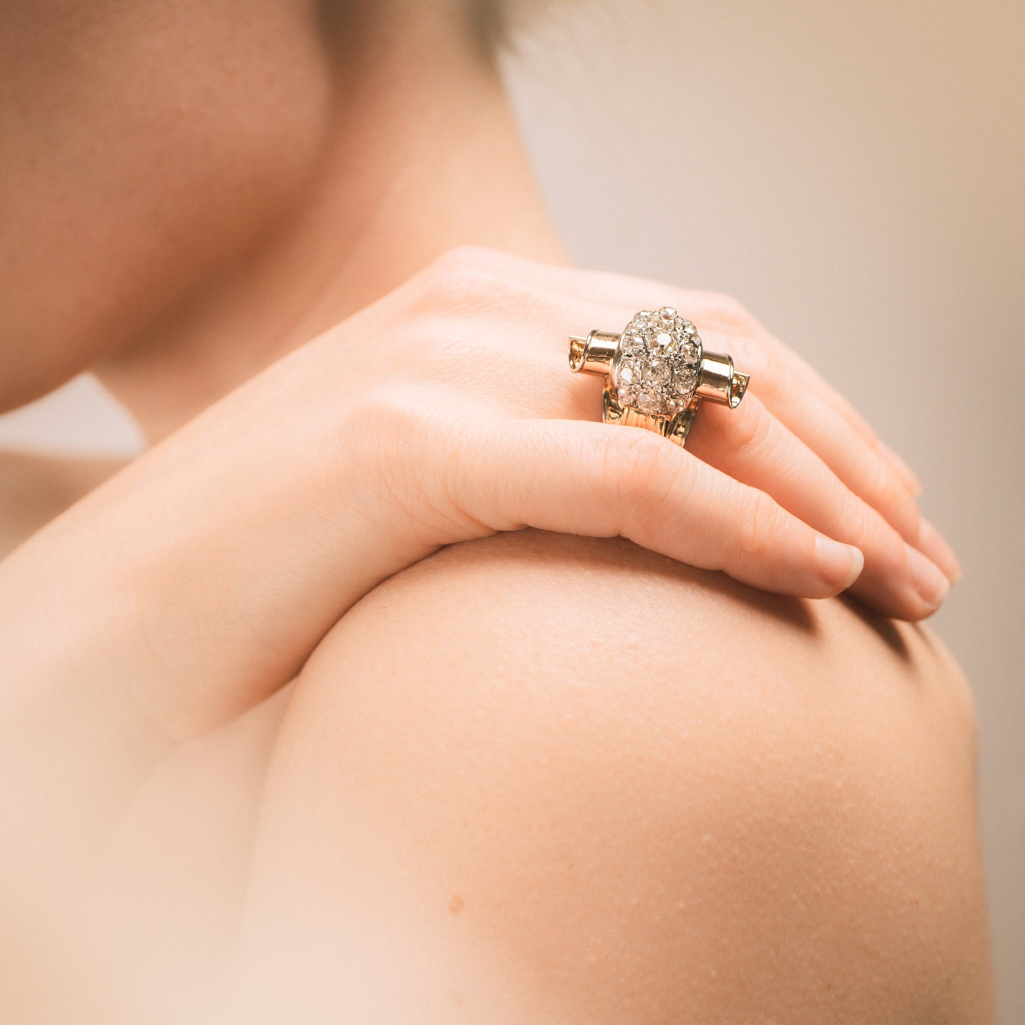 Bague tank sertie de diamants – Image 5
