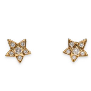 Boucles d’oreilles étoiles diamants