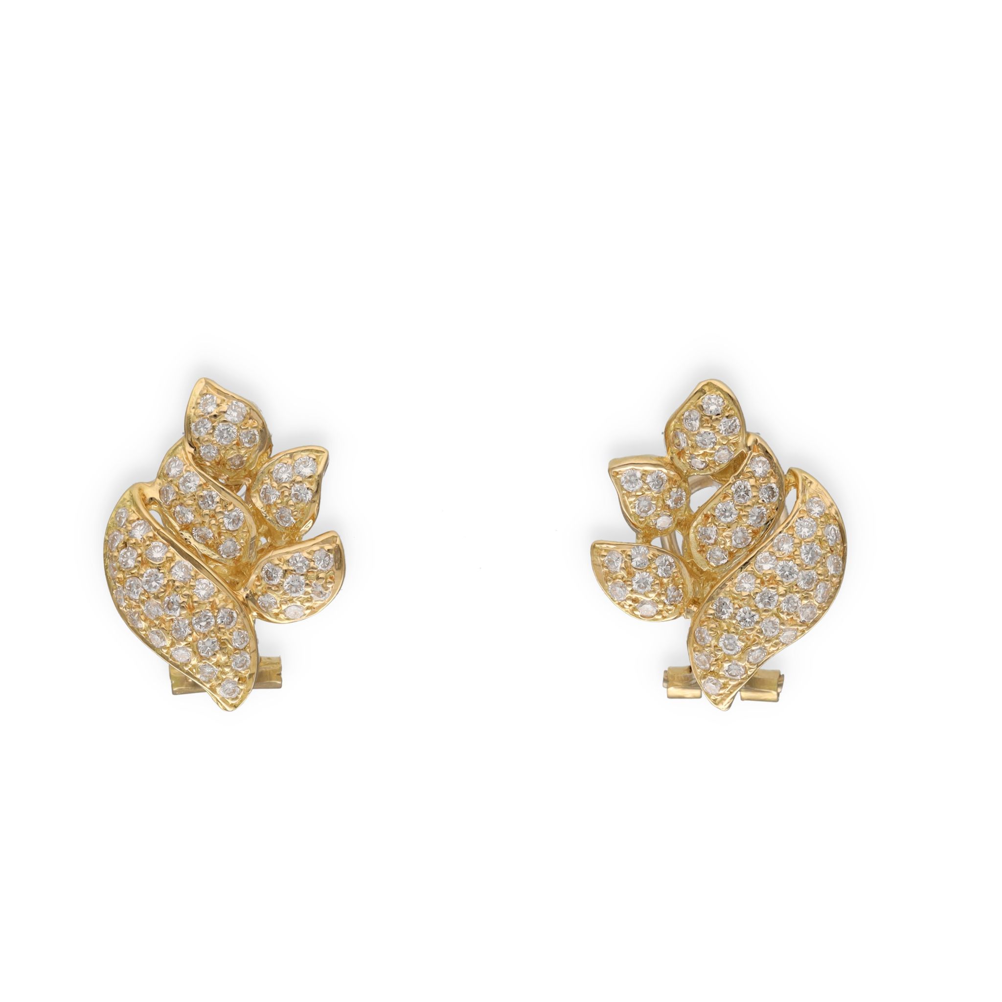 Boucles d’oreilles pavage de diamants