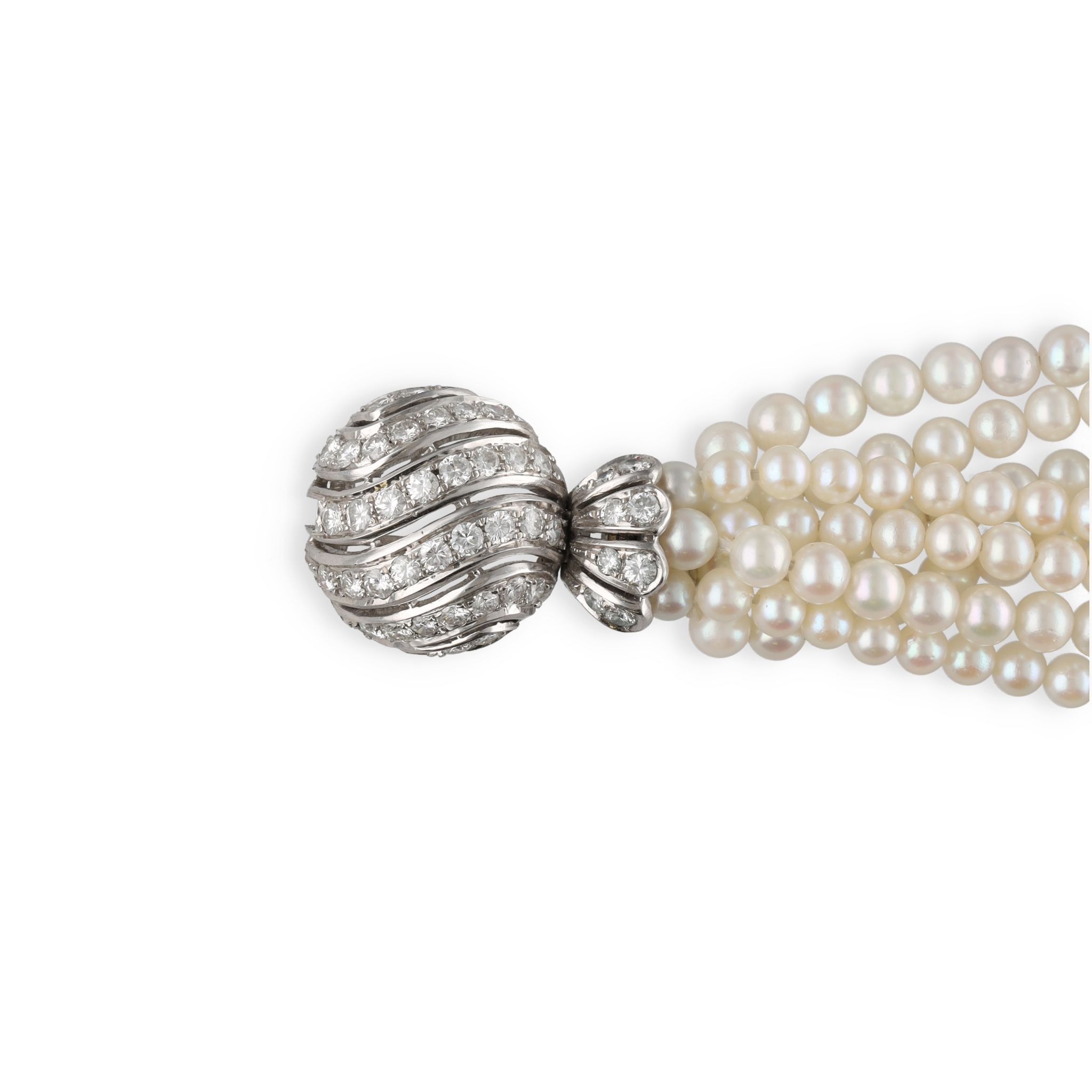 Bracelet perles et fermoir en diamants – Image 3